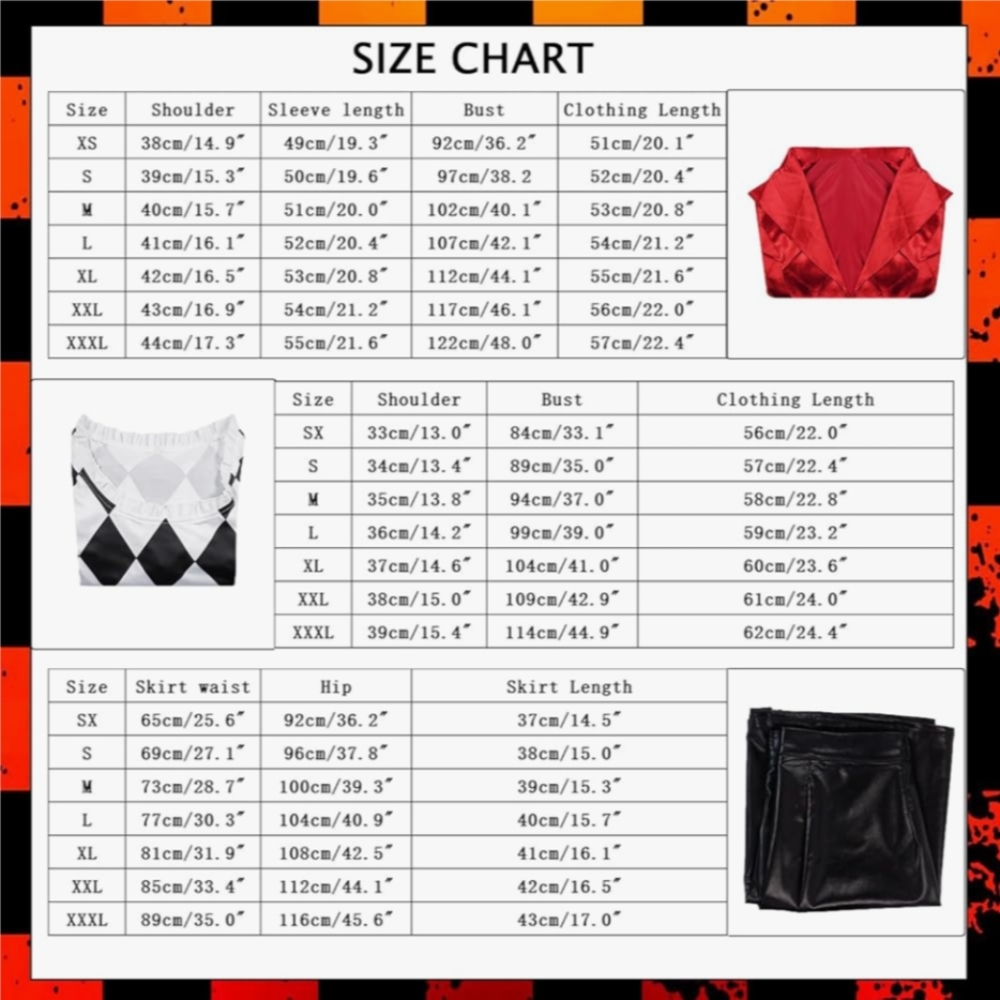 Women's Harley Quinn a.k.a Lee Quinzel Inspired Cosplay Halloween Clown Costume - Picture 12 of 12